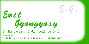 emil gyongyosy business card